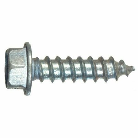 Hillman Sheet Metal Screw, #8 x 1-1/2 in, Zinc Plated Steel Hex Head Slotted Drive 70286